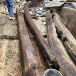 古材（100年以上経過）の清掃